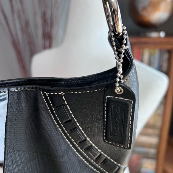 Coach Hamptons Hobo Purse Monogram Python Stripe Shoulder Bag - Picture 11 of 13